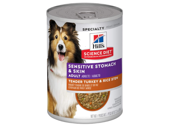 Hill's Science Diet Adult Sensitive Stomach & Skin Wet Dog Food, Turkey & Rice