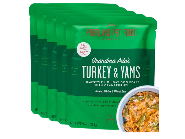 Portland Pet Food Company Fresh Dog Food Pouches – Grandma Ada's Turkey & Yams
