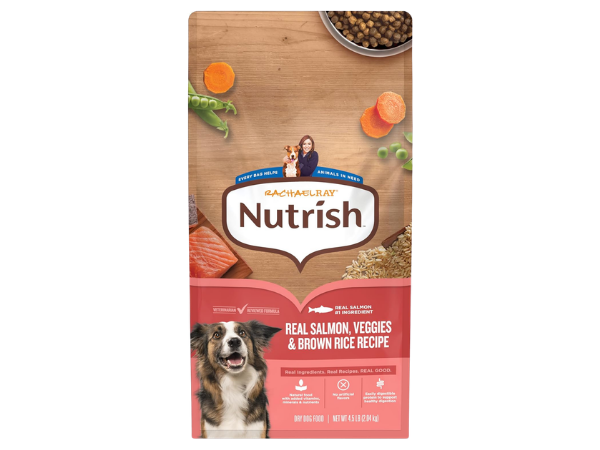 Rachael Ray Nutrish Adult Dry Dog Food with Real Salmon, Veggies & Brown Rice